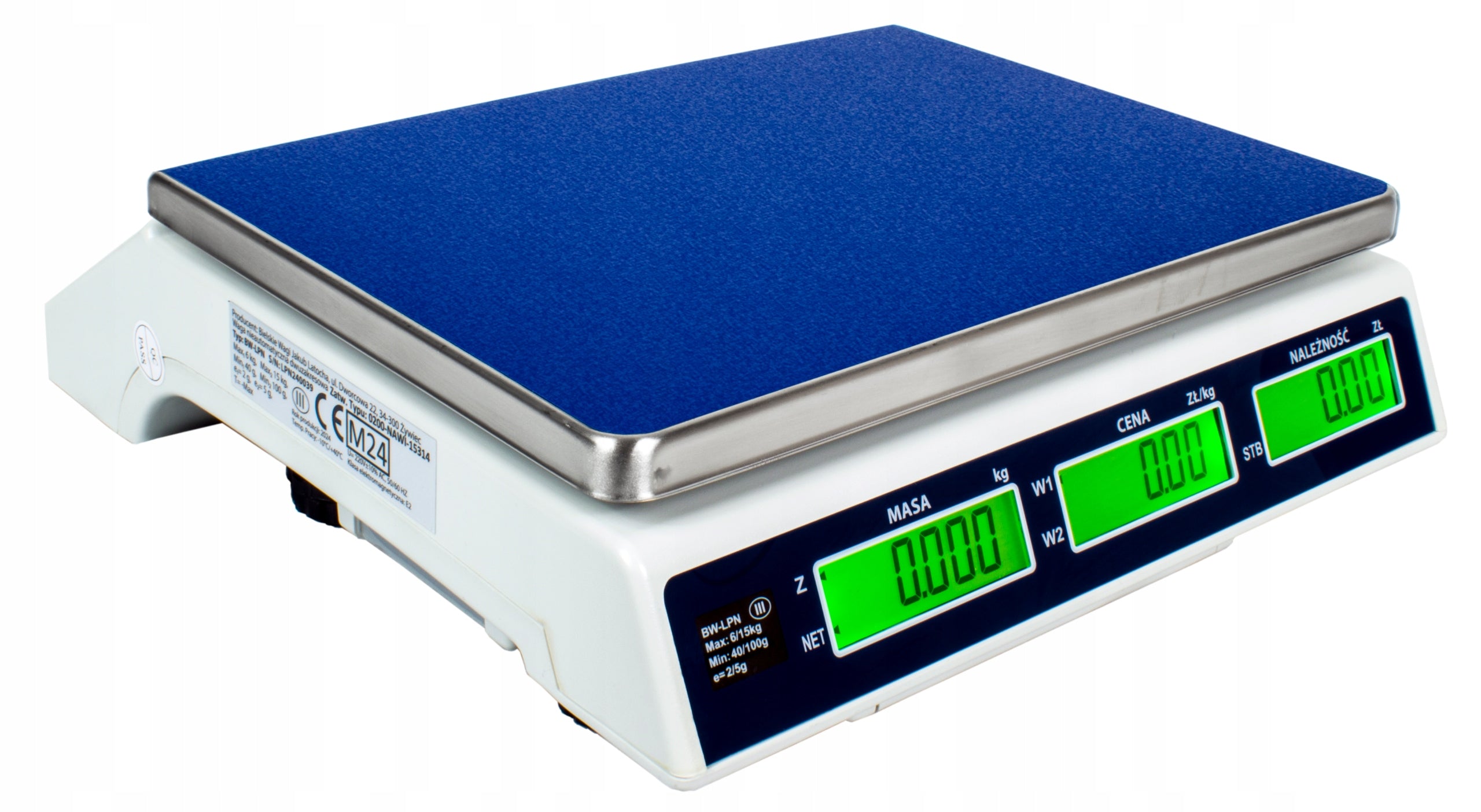 ELECTRONIC SHOP SCALE WITH LEGALIZATION 6KG 15KG COUNTING CALCULATION Additional information auto-off option tare function LCD display back light Polish subtitles built-in battery