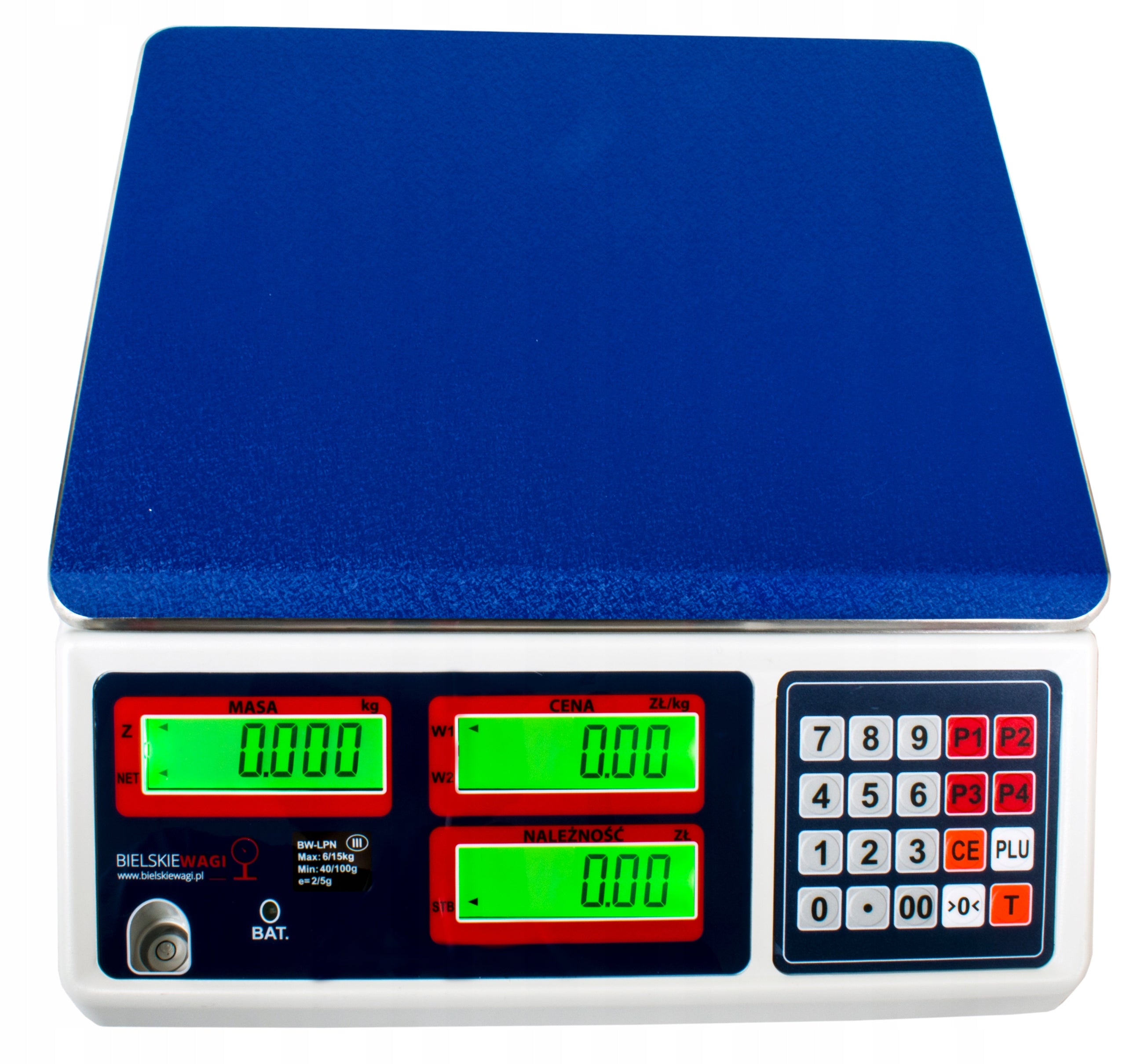 ELECTRONIC SHOP SCALE WITH LEGALIZATION 6KG 15KG COUNTING CALCULATION Manufacturer code BW-LPN 6/15KG