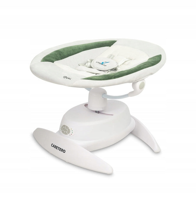 ELECTRONIC SWING ROCKING CHAIR CARETERO OPTI 360° + REMOTE CONTROL Additional features automatic rocking working time regulator battery-operated mains power supply removable covering