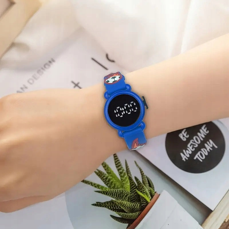 ELECTRONIC WATCH FOR BOY BLUE FOOTBALL Brand no brand