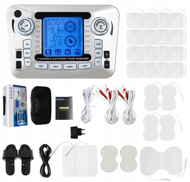 ELECTROSTIMULATOR MUSCLE MASSAGER TENS EMS 27 x ELECTRODES SET XXL Packaging status original
