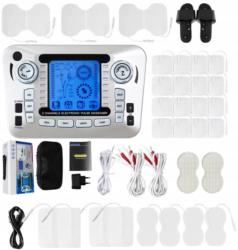 ELECTROSTIMULATOR MUSCLE MASSAGER TENS EMS 27 x ELECTRODES SET XXL