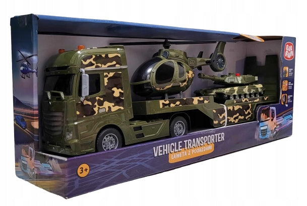 ELEFUN WARSHIP TOW TRUCK WITH TANK AND HELICOPTER Brand Elefun