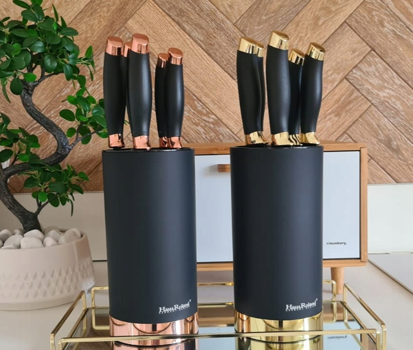 ELEGANT KNIVES IN BLOCK KITCHEN KNIFE SET KITCHEN KNIVES RACK COLORS Brand Hauspremium