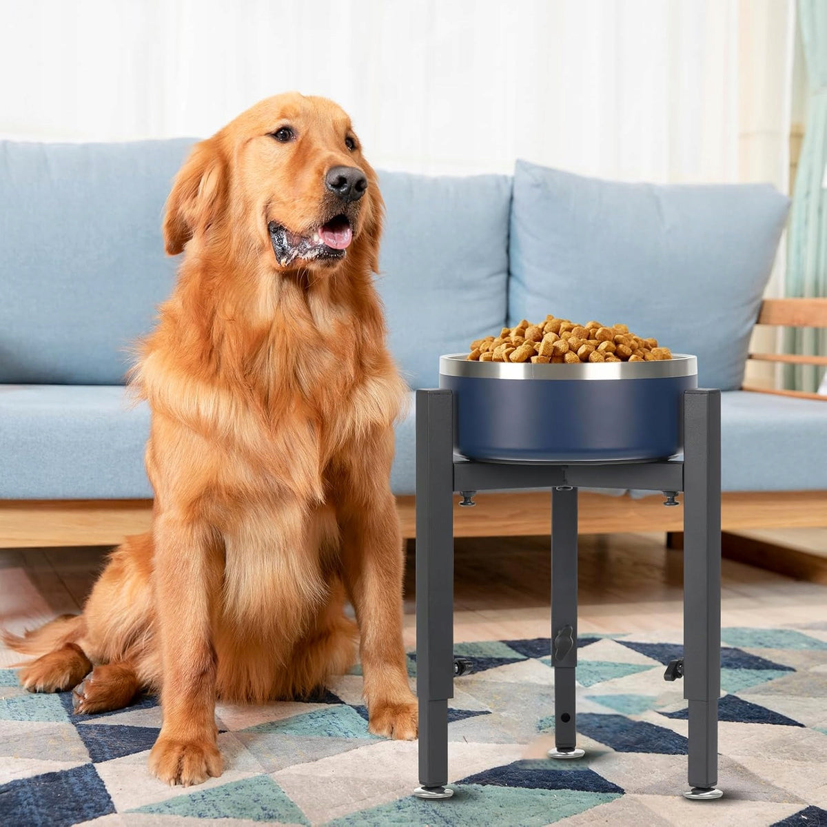 ELEVATED DOG BOWL ADJUSTABLE HEIGHT AND WIDTH STABLE STAND Brand Cztery Łapy