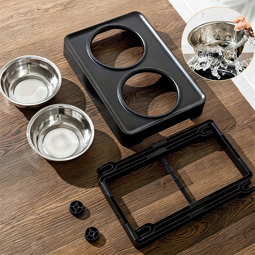 ELEVATED DOG BOWL ADJUSTABLE SUPPORTS PERSISTENT DIGESTION Manufacturer code miska spowalniająca na stojaku