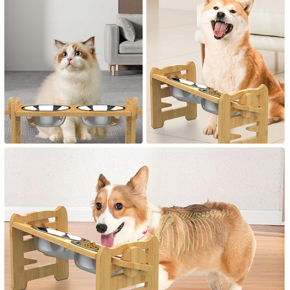 ELEVATED DOG BOWL WITH STAND ELEVATED INCLINED FOOD BOWL Packaging status original