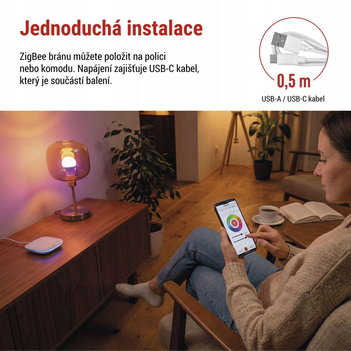 EMOS GoSmart ZigBee brána H5002 WiFi/Bluetooth Series GoSmart