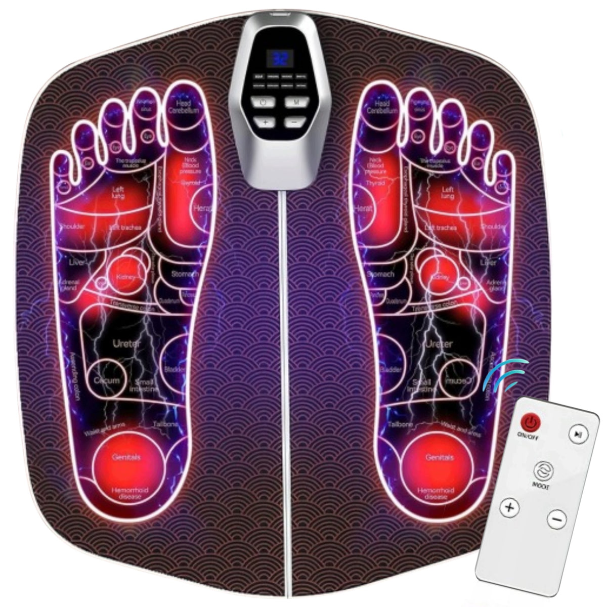 EMS Foot Mat Muscle Electrostimulator Electric Massager + Remote Control