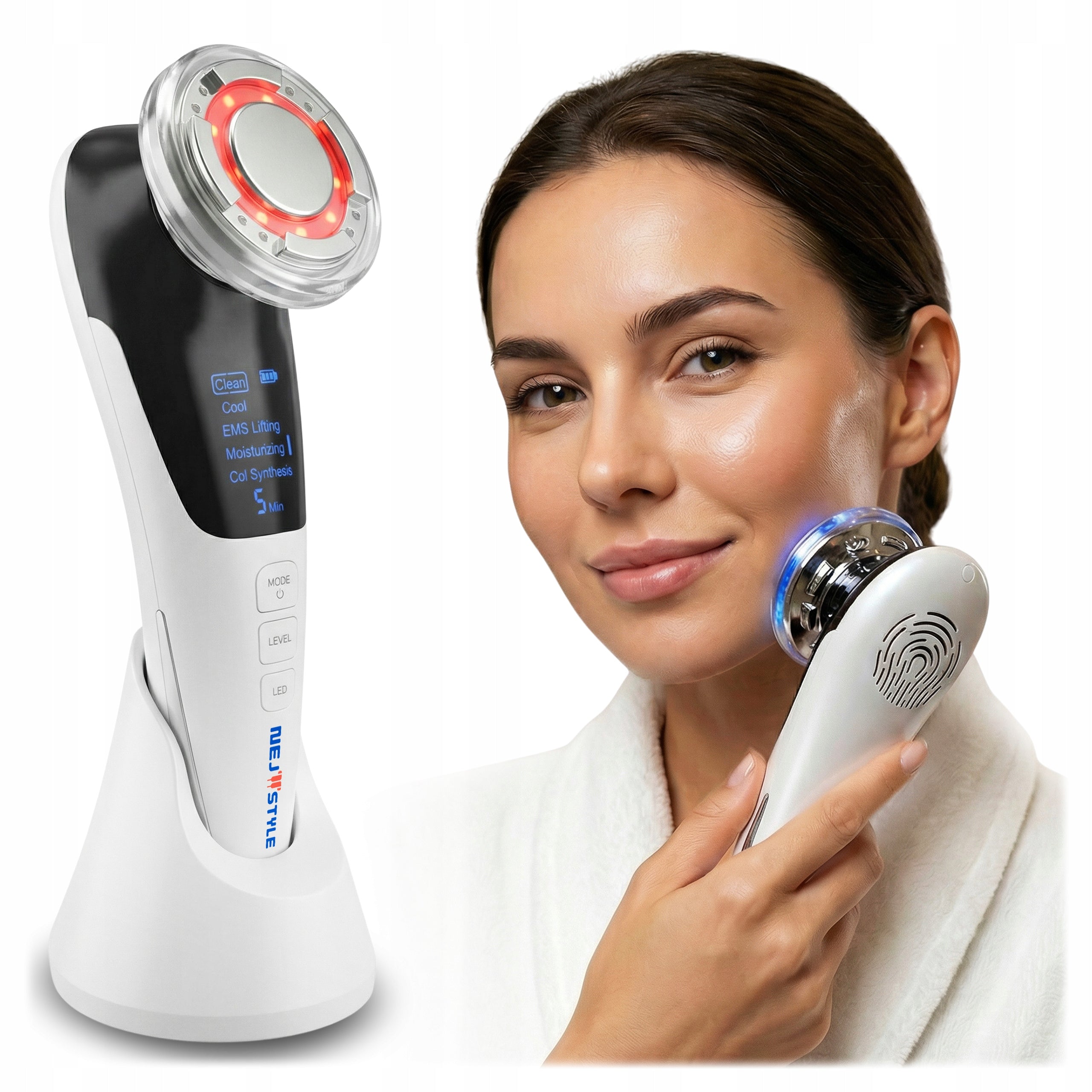 EMS LED Face Massager 7in1 NEEDLELESS MESOTHERAPY Lifting Ultrasound