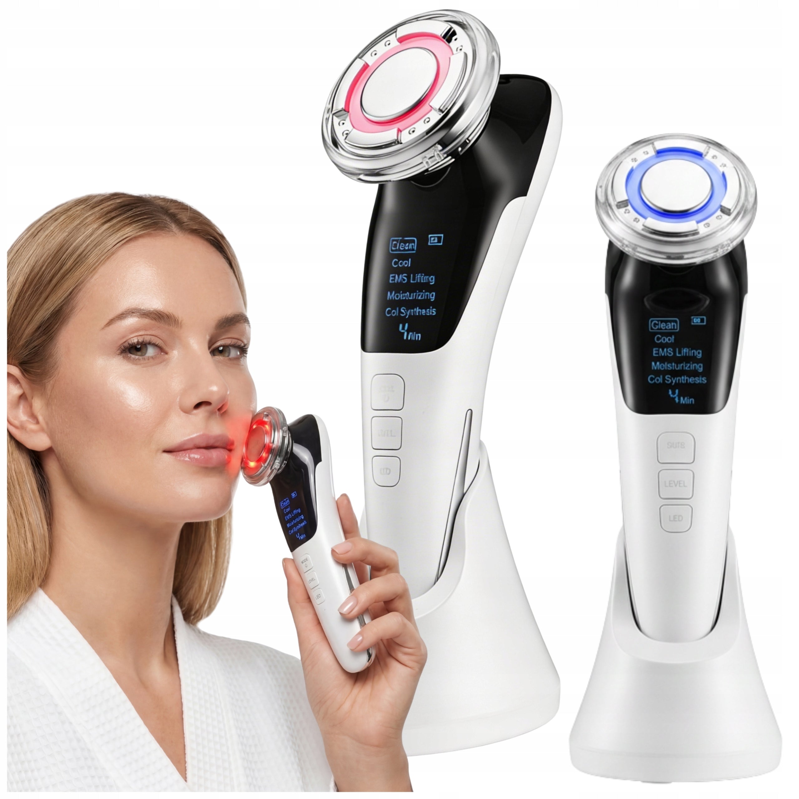 EMS MASSAGER NEEDLELESS FACE MESOTHERAPY ULTRASOUND 7in1 RIBORN BEAUTY