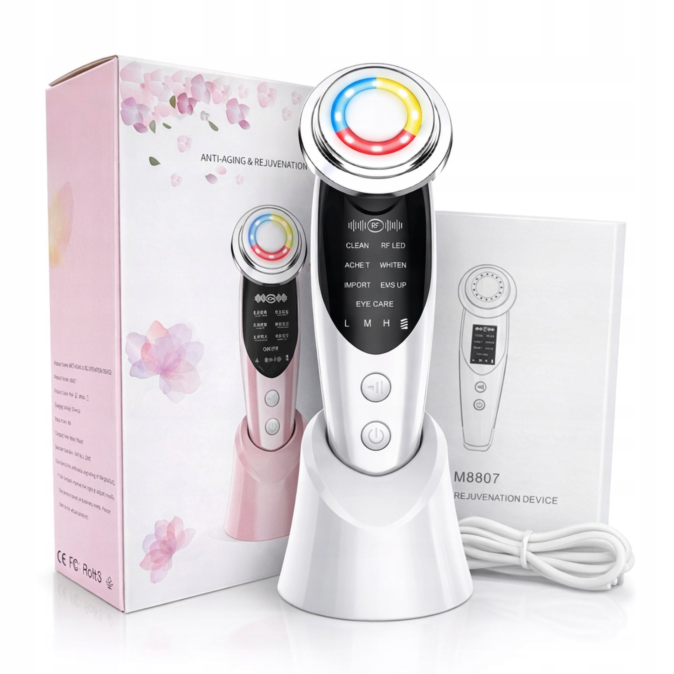 EMS RF LED Massager 7in1 Wireless Mesotherapy Lift Packaging status original