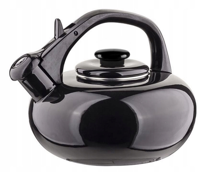 ENAMEL KETTLE 2,5 GRANCHIO INDUCTION BLACK - solidly protected