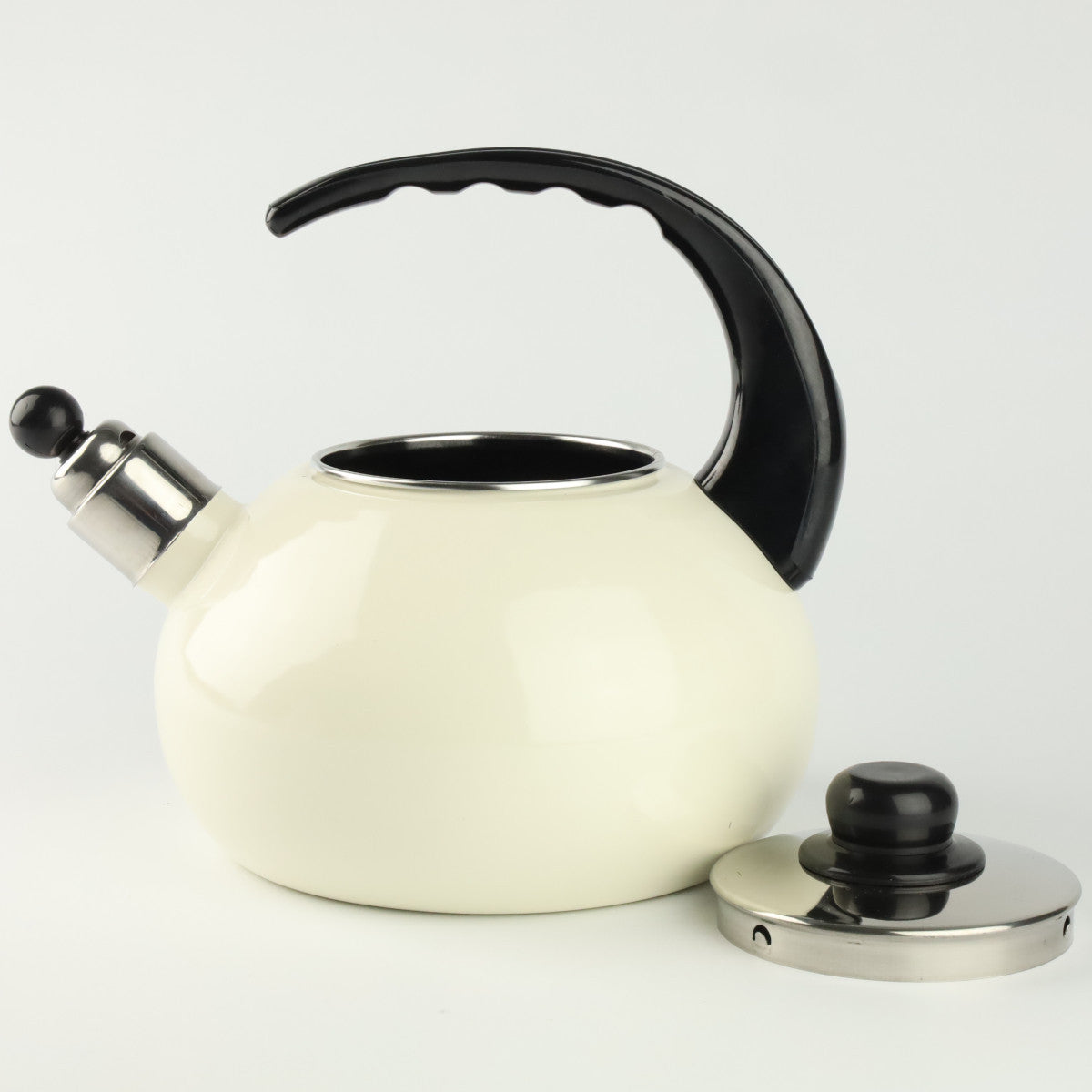ENAMEL KETTLE WITH WHISTLE TRADITIONAL GAS INDUCTION FLORIAN CREAM 2,5L Manufacturer code 5905155014313