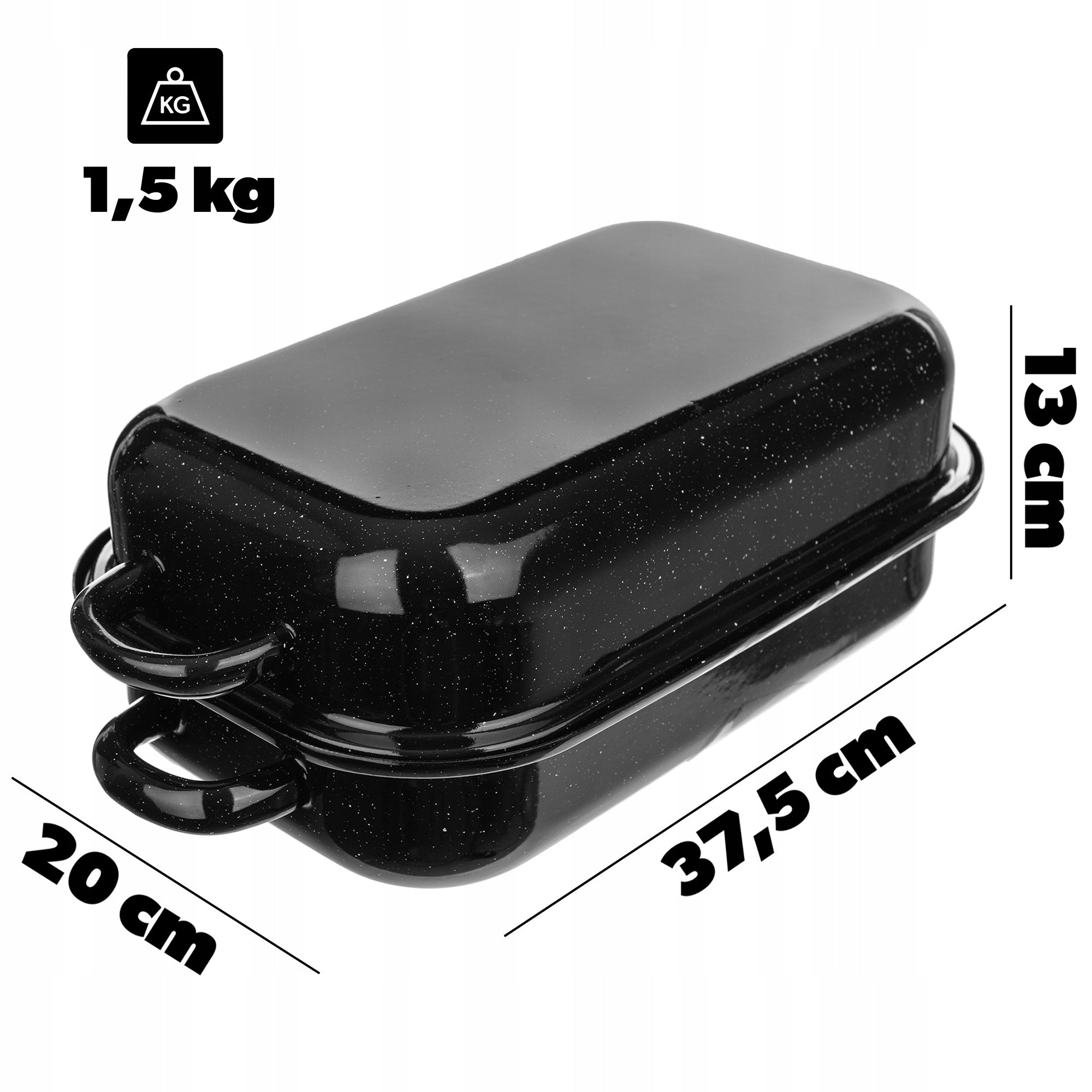 ENAMEL PAN FOR BAKING OVEN 5L POT WITH LID Manufacturer code K12143