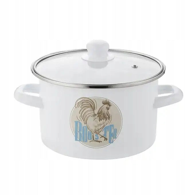 ENAMEL POT ROOSTER EMALIA PLESZEW 18 CM 3 L Capacity 3 l