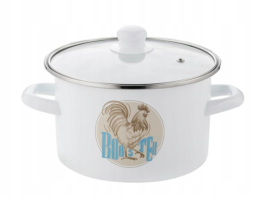 ENAMEL POT ROOSTER EMALIA PLESZEW 18 CM 3 L