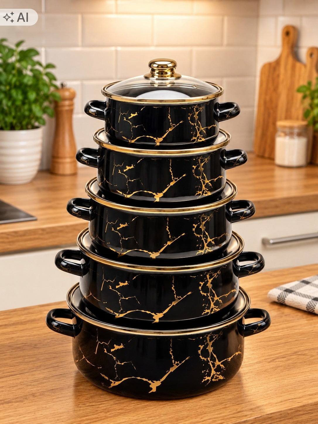 ENAMEL POTS SET Set of ENAMEL POTS ENAMEL POT 10 Manufacturer code ART:9105ZŁ