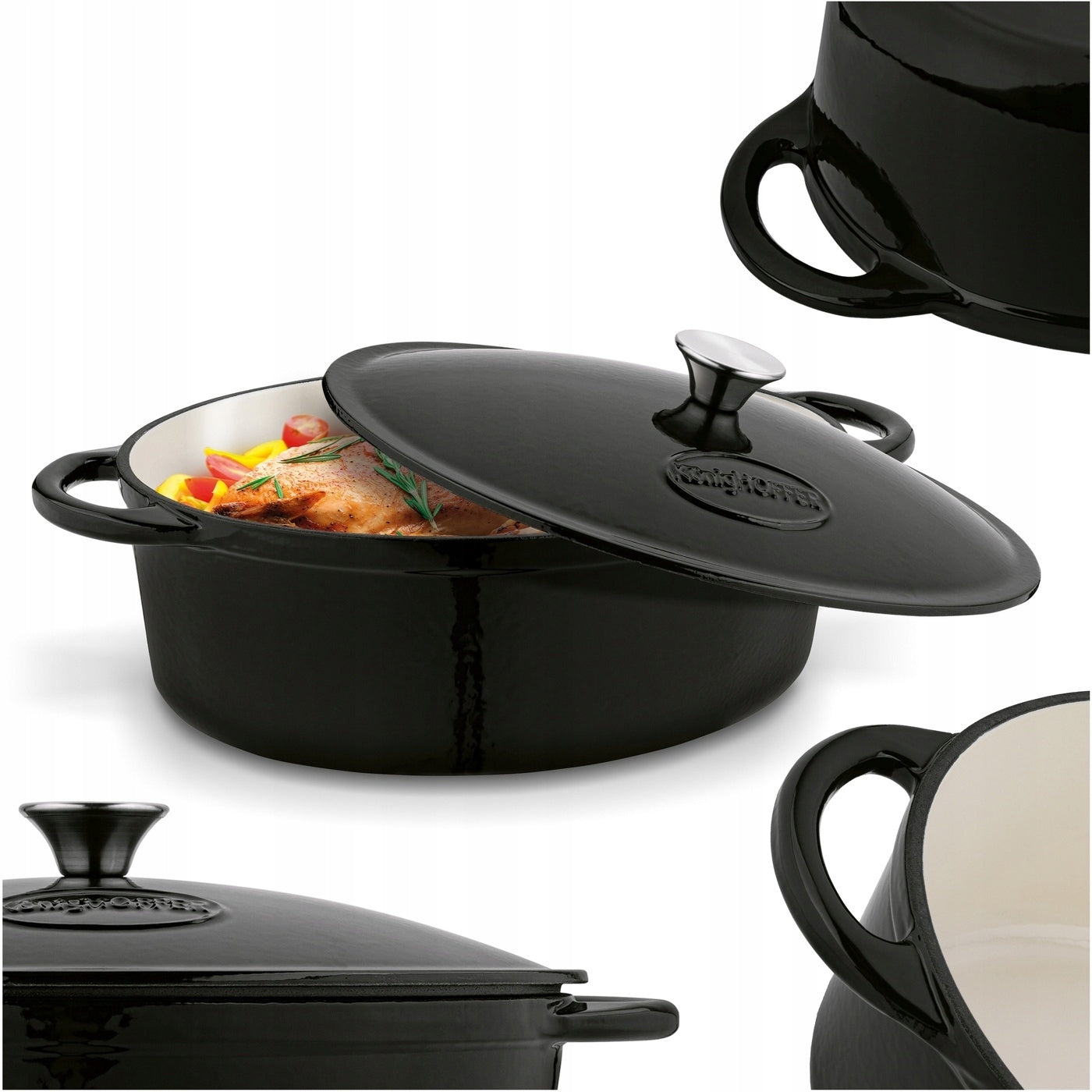 ENAMELLED CAST IRON INDUCTION Brytfanna Gas Konighoffer Natural 6,5L