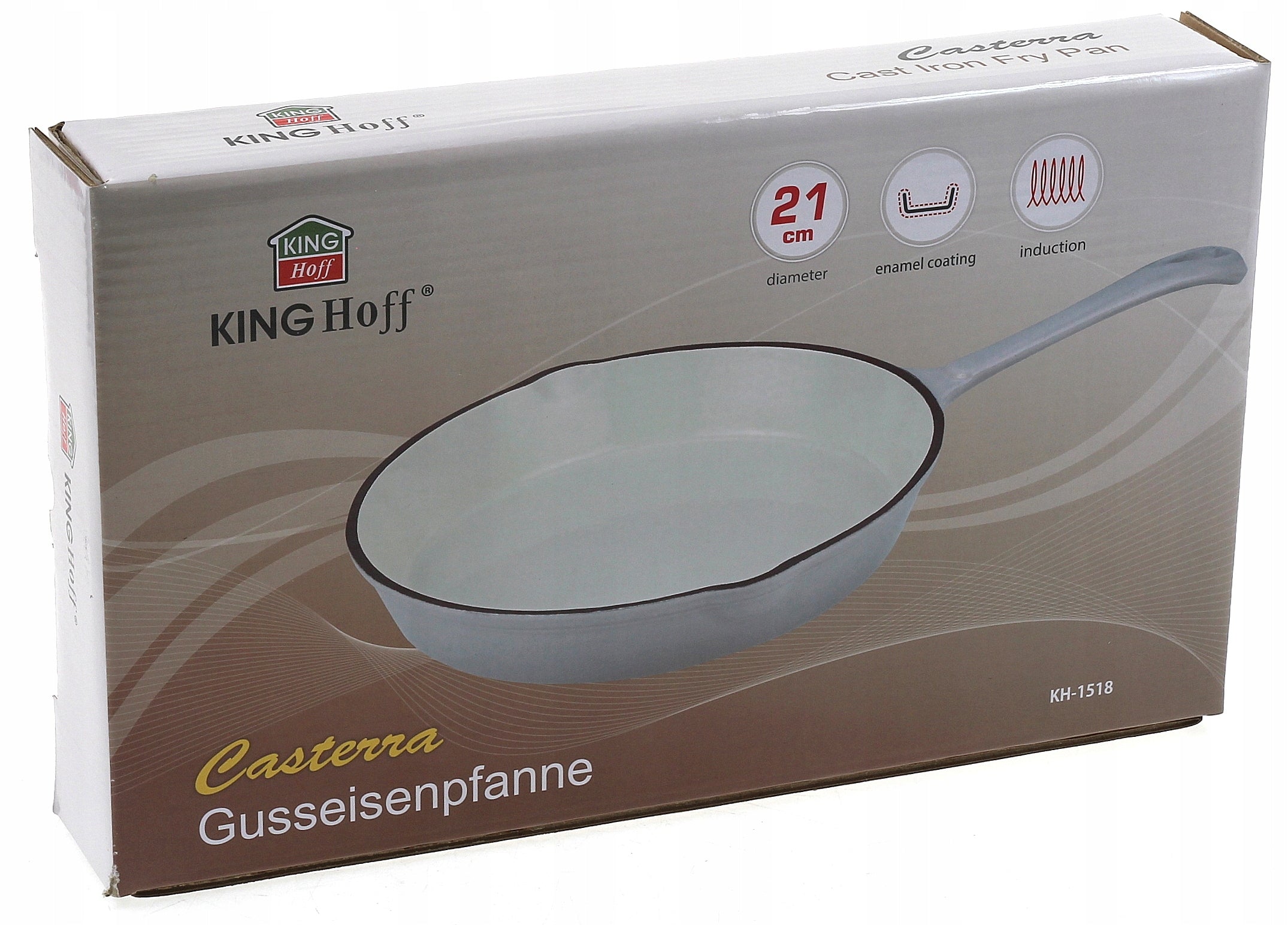 ENAMELLED CAST IRON PAN 21 cm grey KINGHoff Induction Gas Brand Kinghoff