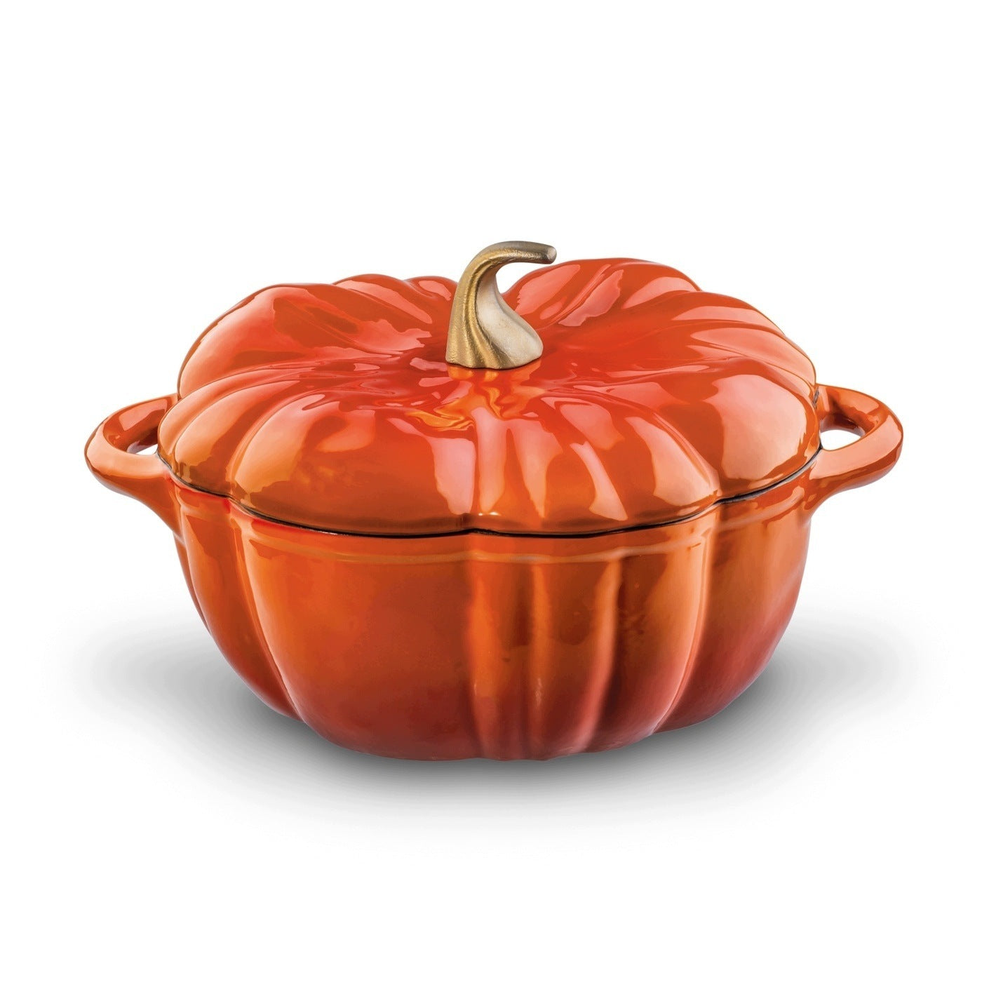 ENAMELLED Cast Iron POT with Lid Orange Konighoffer Pumpkin 3L Capacity 3 l