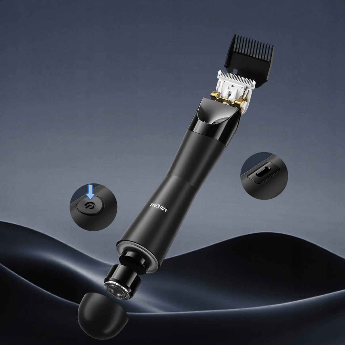 ENCHEN A4 Trimmer Shaver 2in1 Women's Shaving Machine Armpit Leg Body Manufacturer code ENCHEN A4 Trymer Lady czarny
