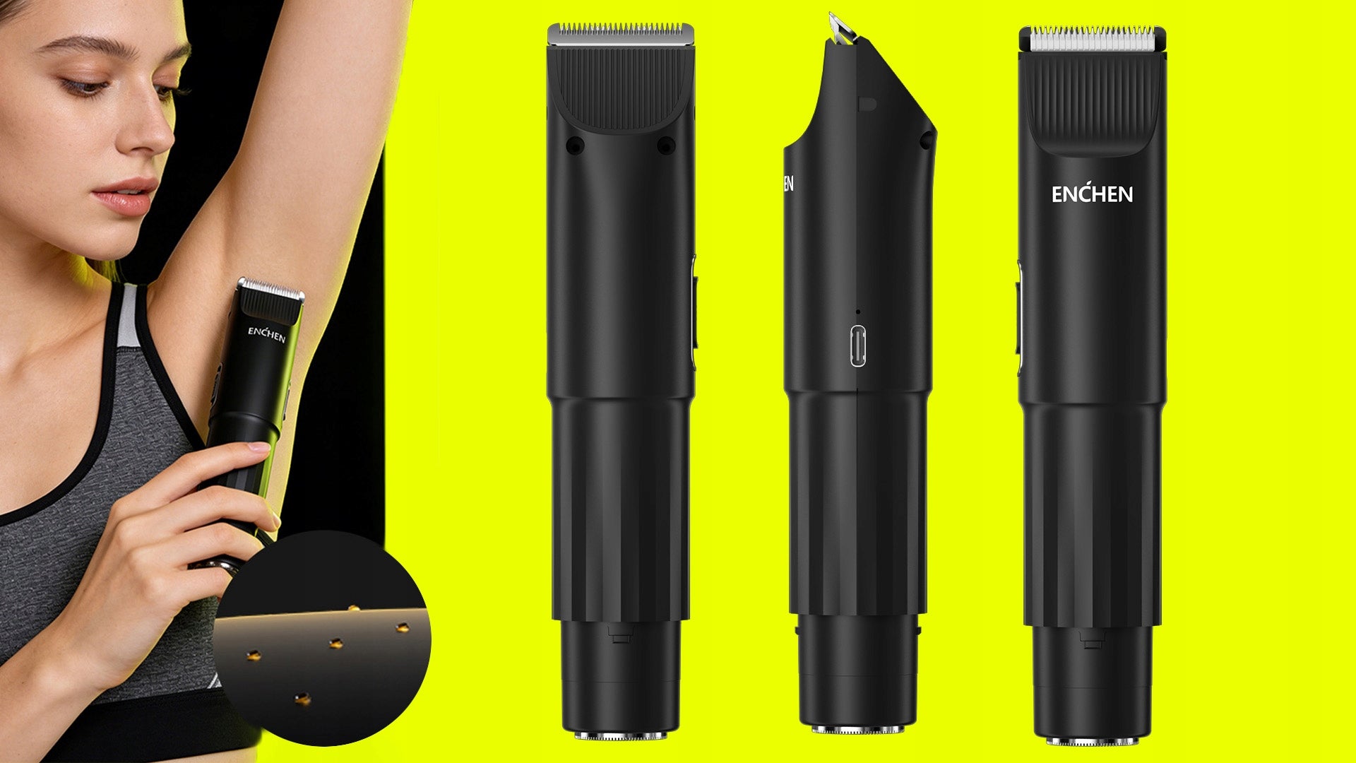 ENCHEN A6 Trimmer Shaver 2in1 Universal Women's Razor Manufacturer code A6 Trymer Czarny