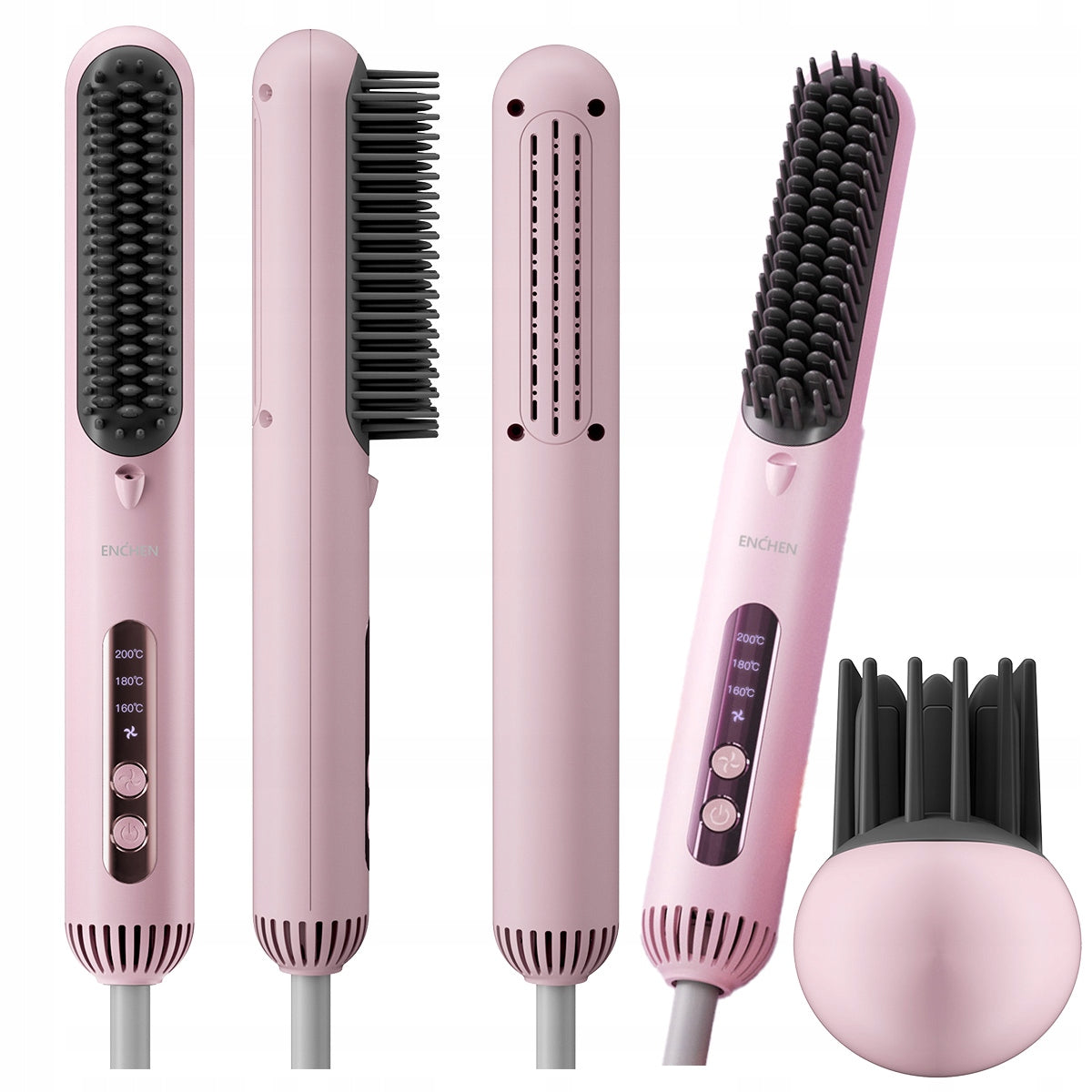 ENCHEN H2 Brush 2in1 Straightener Curler Ionization Temperature Control Manufacturer code H2