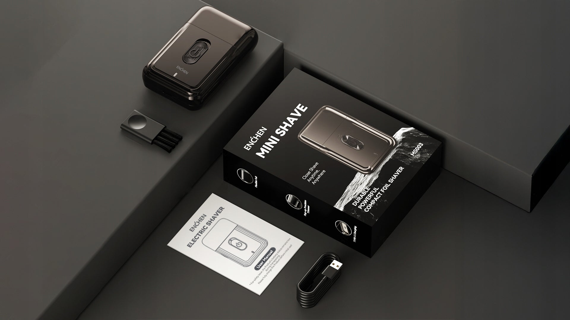 ENCHEN MS003 Mini Compact WIRELESS Beard Travel Shaver Manufacturer code MS003