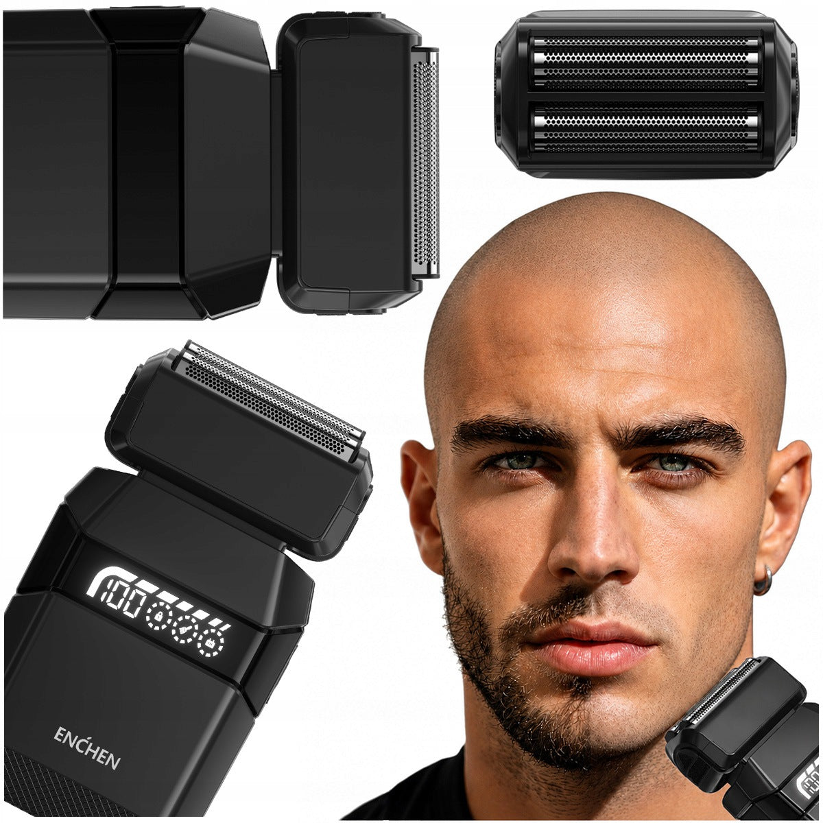 ENCHEN MS008 ELECTRIC SHAVER Shaving Machine Double Blade Packaging status original