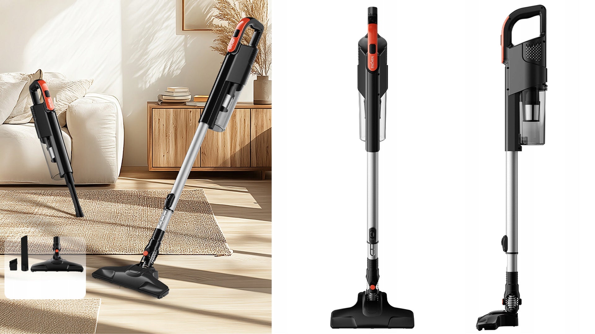 ENCHEN V3 PLUS Wireless Vertical Vacuum Cleaner Lightweight Handy 2in1 HEPA Packaging status original