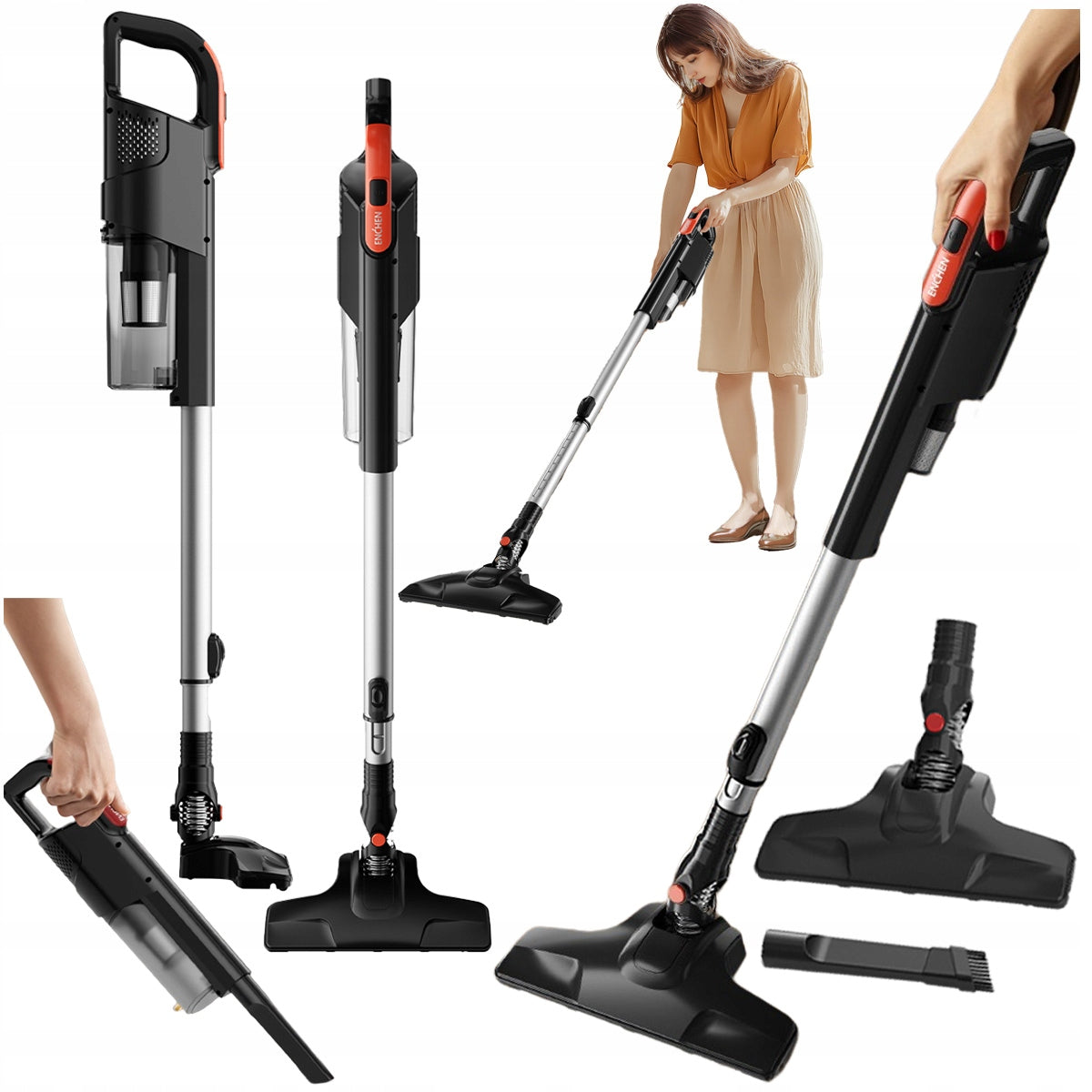 ENCHEN V3 PLUS Wireless Vertical Vacuum Cleaner Lightweight Handy 2in1 HEPA
