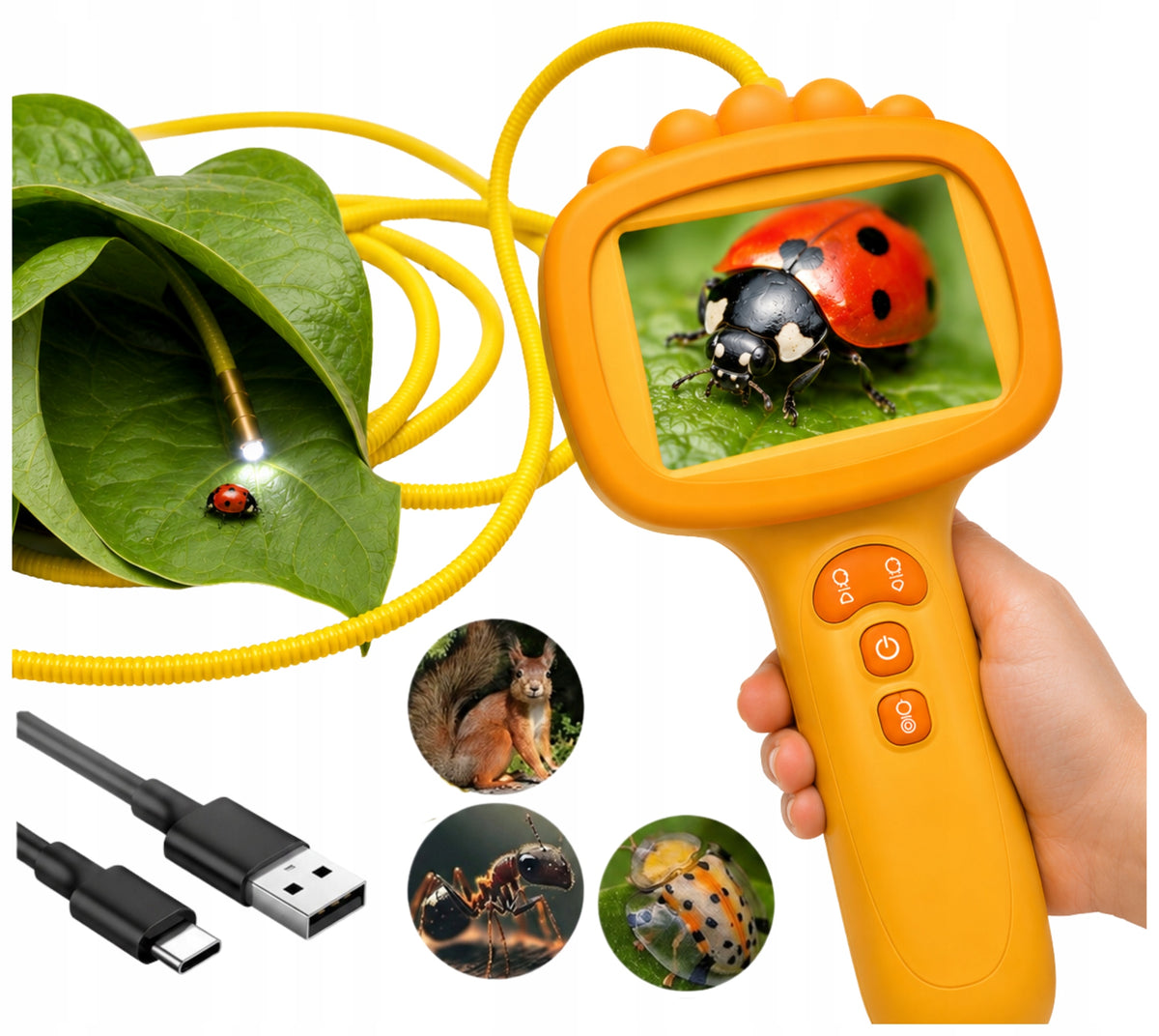ENDOSCOPE DIGITAL FOR CHILDREN MICROSCOPE EDUCATIONAL CAMERA HD 2,4" LED HIT