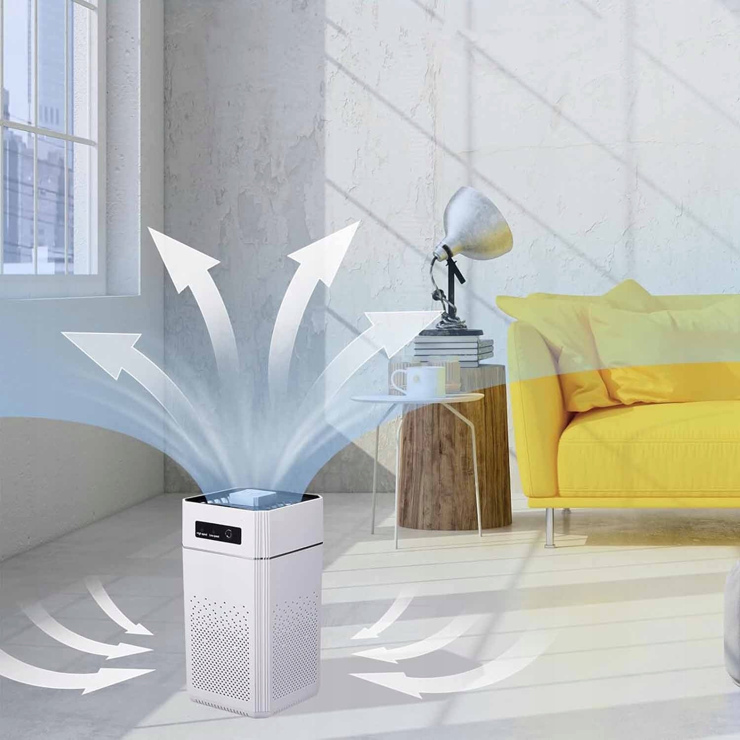 ENERGY-SAVING AIR PURIFIER, AIR PURIFIER WITH HEPA FILTER Product weight with unit packaging 0.69 kg