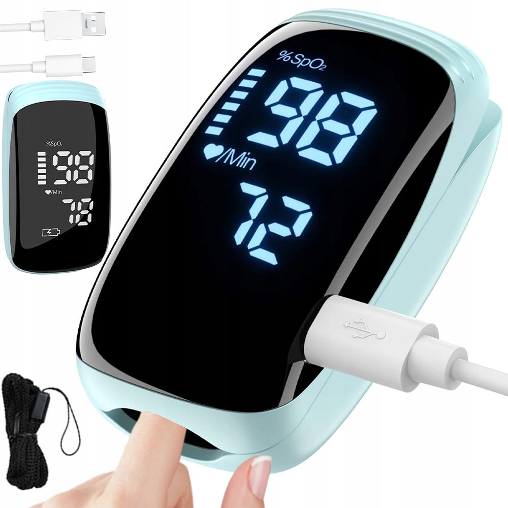 ENERGY-SAVING LED PULSE OXIMETER WITH USB-C CHARGING AND AUTO-OFF Packaging status original