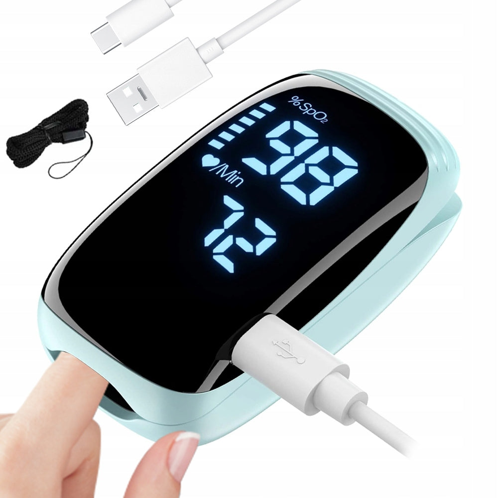 ENERGY-SAVING LED PULSE OXIMETER WITH USB-C CHARGING AND AUTO-OFF