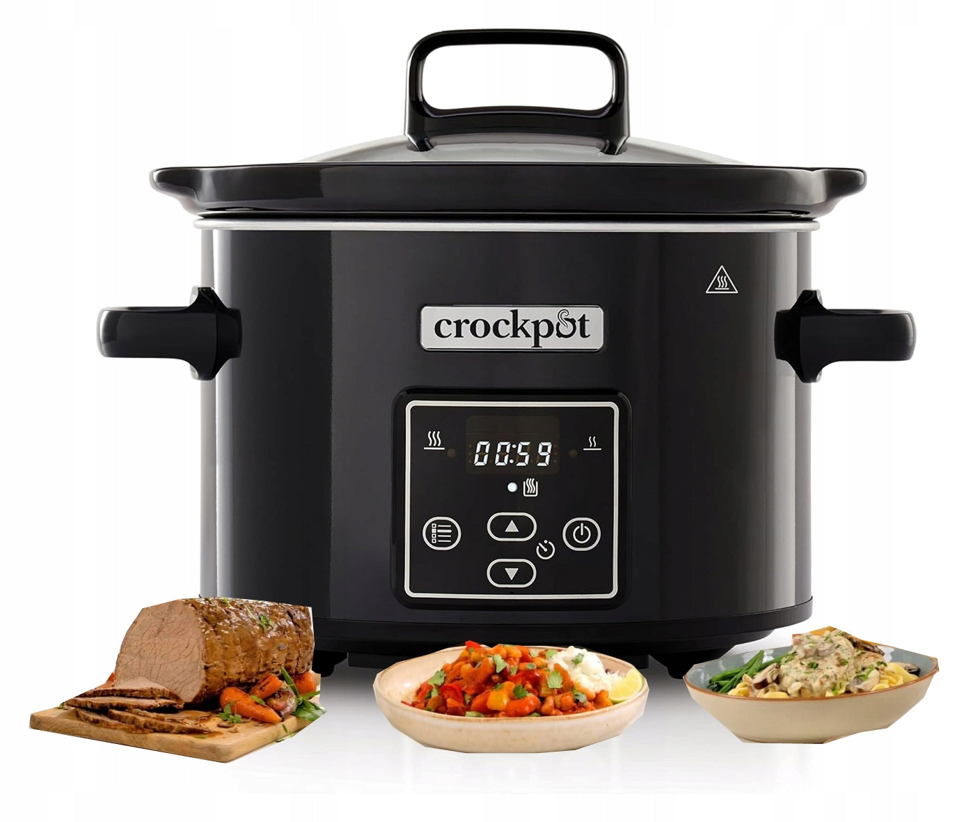 ENERGY-SAVING SLOW COOKER CROCK-POT CSC061X 2,4L BLACK 210W STONEWARE BOWL
