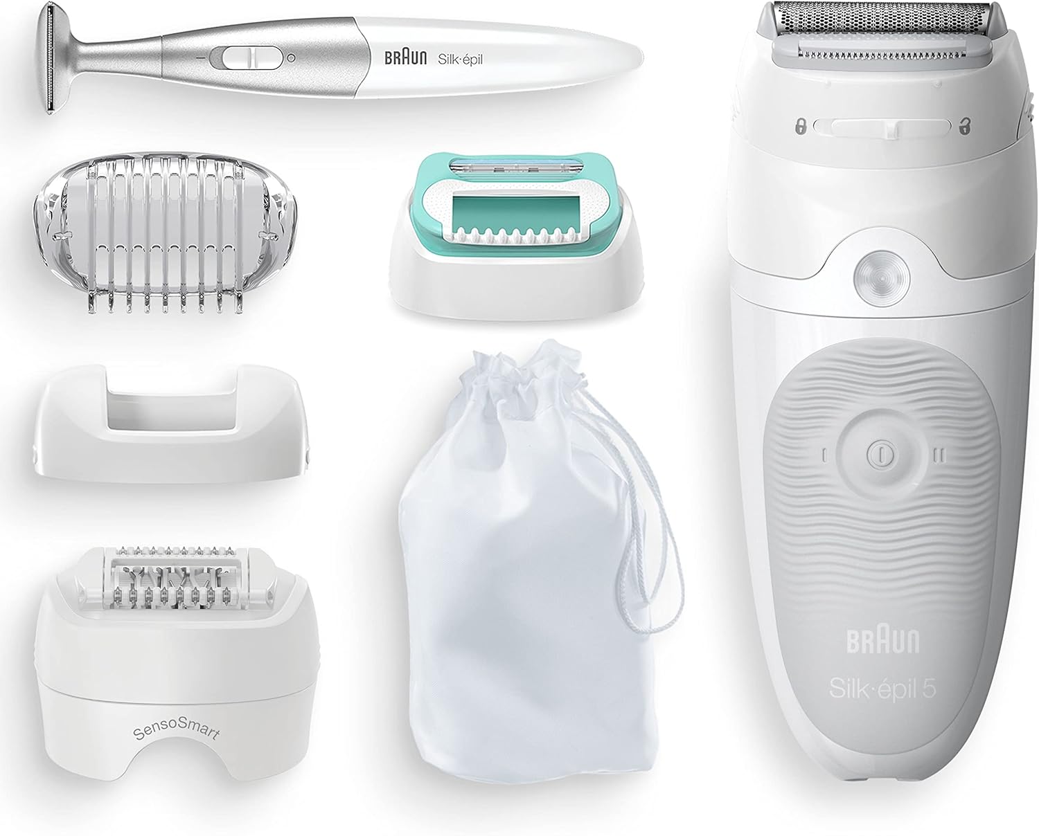 EPILATOR BRAUN Silk-epil 5 SensoSmart WET&DRY + SHAVER + BIKINI TRIMMER 3in1