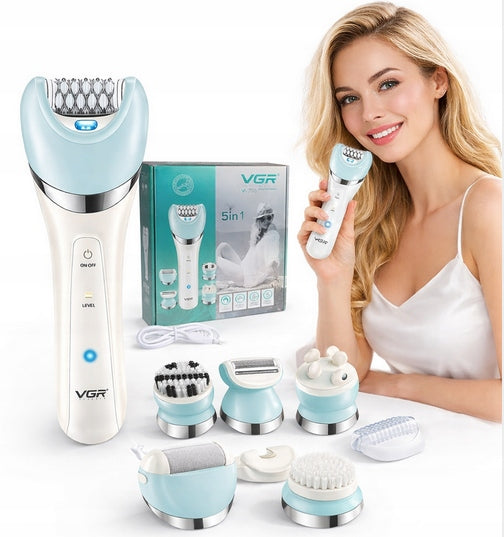 EPILATOR FOR WOMEN SHAVER WOMEN'S LEG ARMPIT BIKINI BODY SCRUB 5IN1