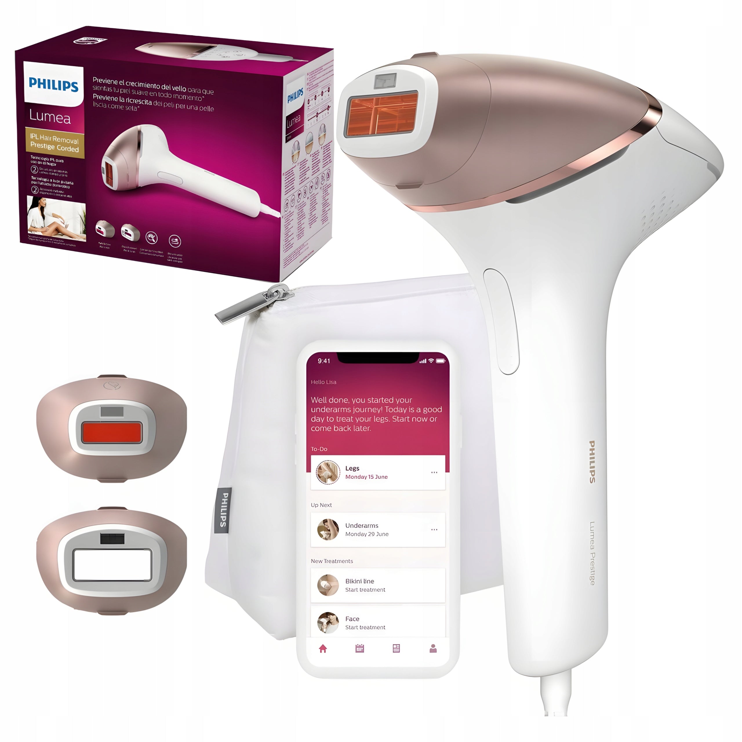 EPILATOR IPL Philips Lumea Prestige BRI945/00 UV filter face tip