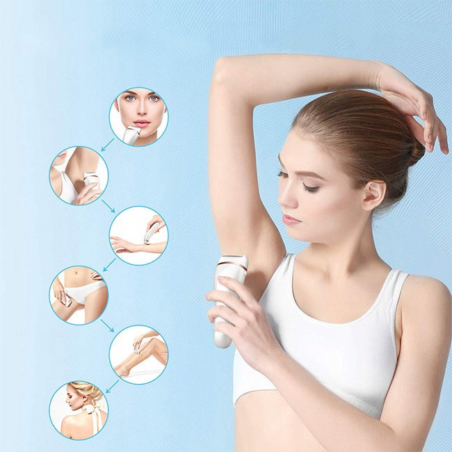 EPILATOR WOMEN'S ELECTRIC RAZOR + ROLLER MASSAGER WITH NEEDLES EAN (GTIN) 5905771550080