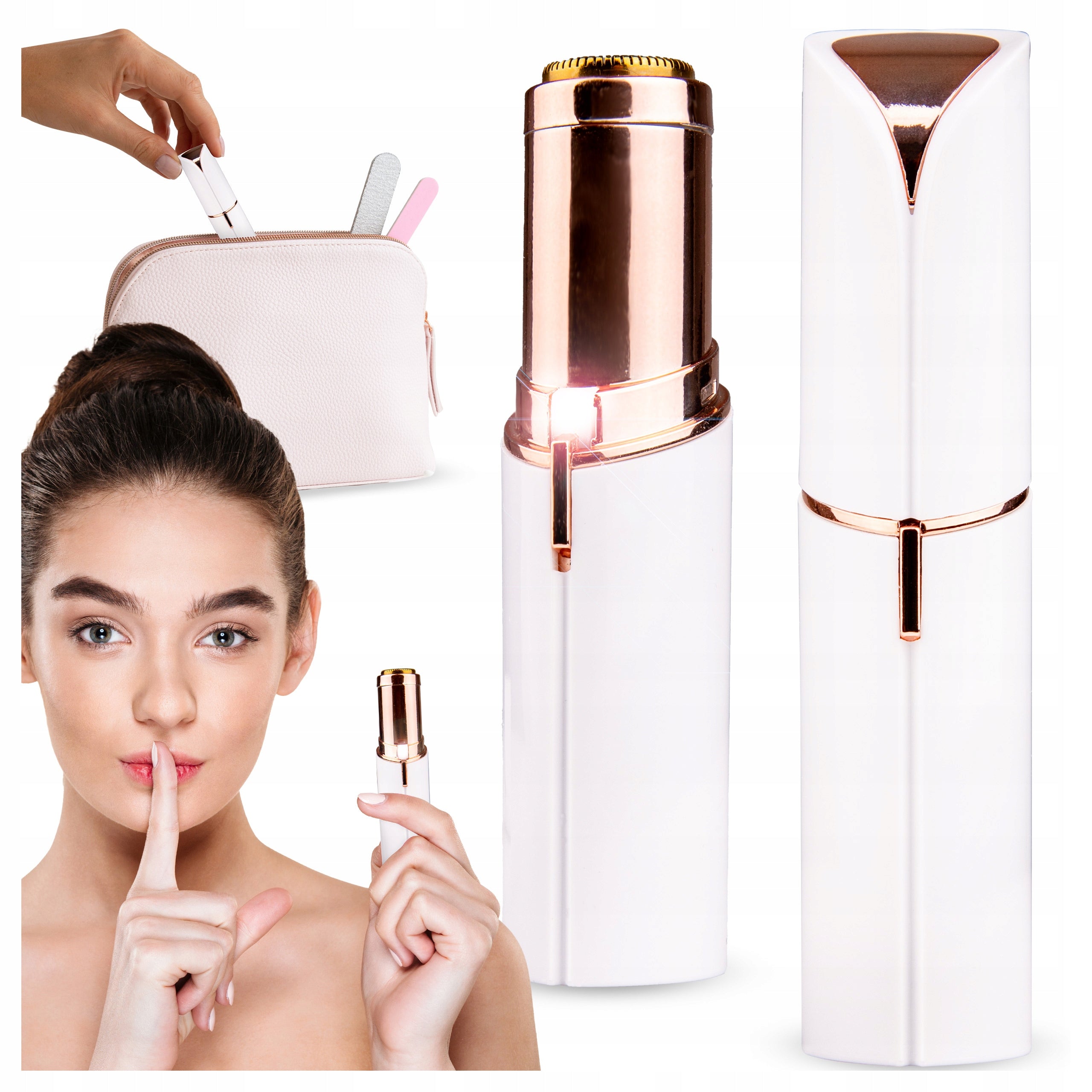 EPILATOR WOMEN'S FACIAL TRIMMER DISCREET CORDLESS SHAVER LIPSTICK