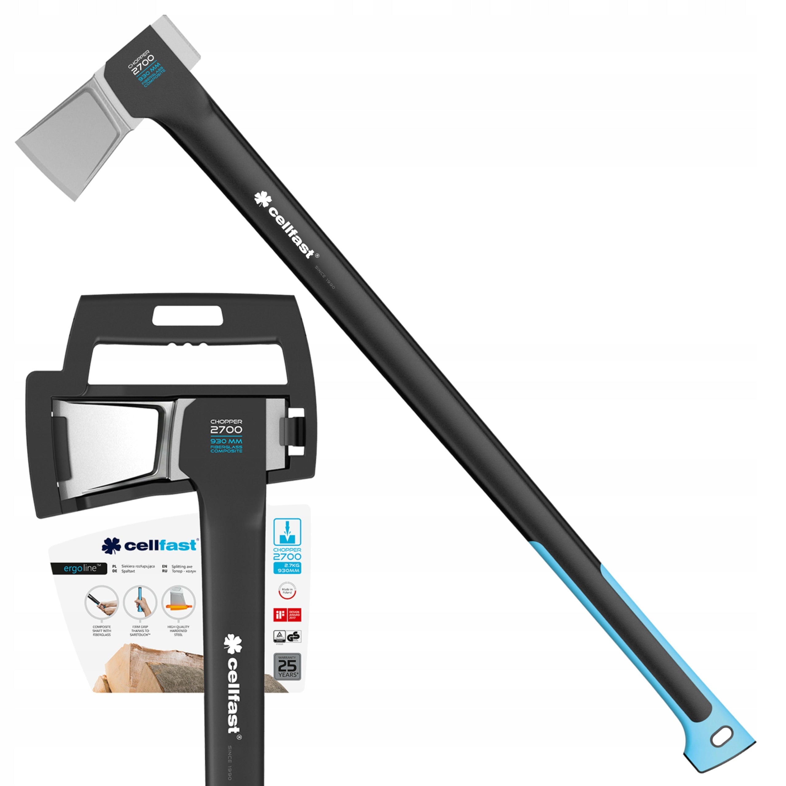 ERGO SPLITTING AXE C2700 2,7Kg 930MM FOR SPLITTING WEDGE TRUNKS