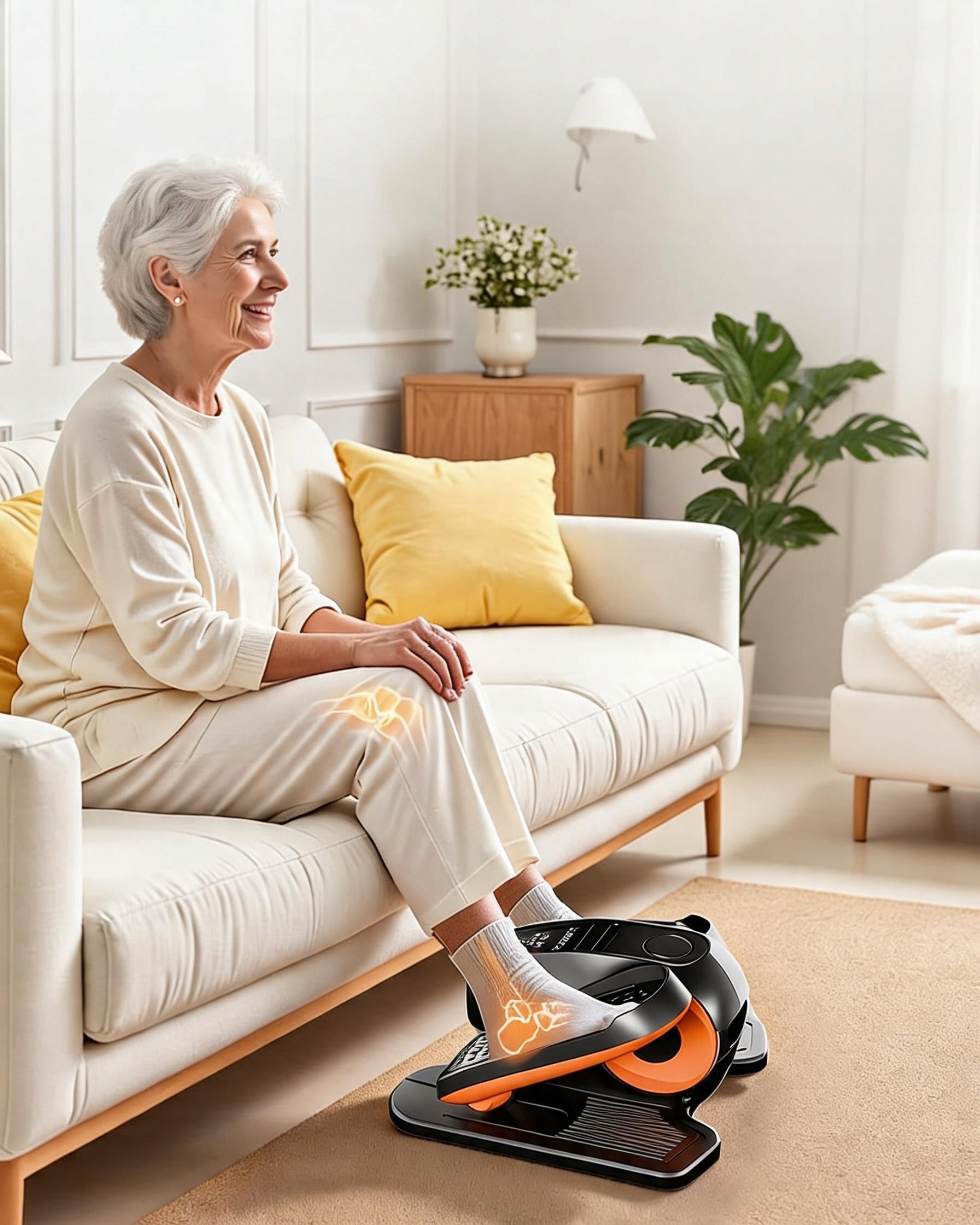 ERGONOMIC MINI ELECTRIC ELLIPTICAL CROSS TRAINER 50W 12 LEVELS AUTO SILENT MODE Maximum user weight 150 kg