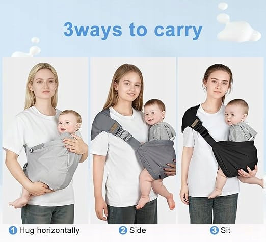 ERGONOMIC SIDE CARRIER FOR BABY LIGHT ADJUSTABLE BLACK Manufacturer code 5908108702954