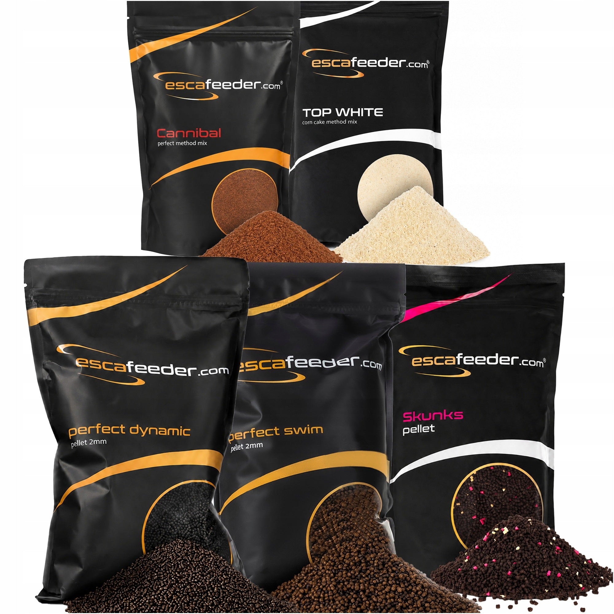 ESCA Feeder + Pellets TOP WHITE Cannibal Skunks Swim Dynamic SET