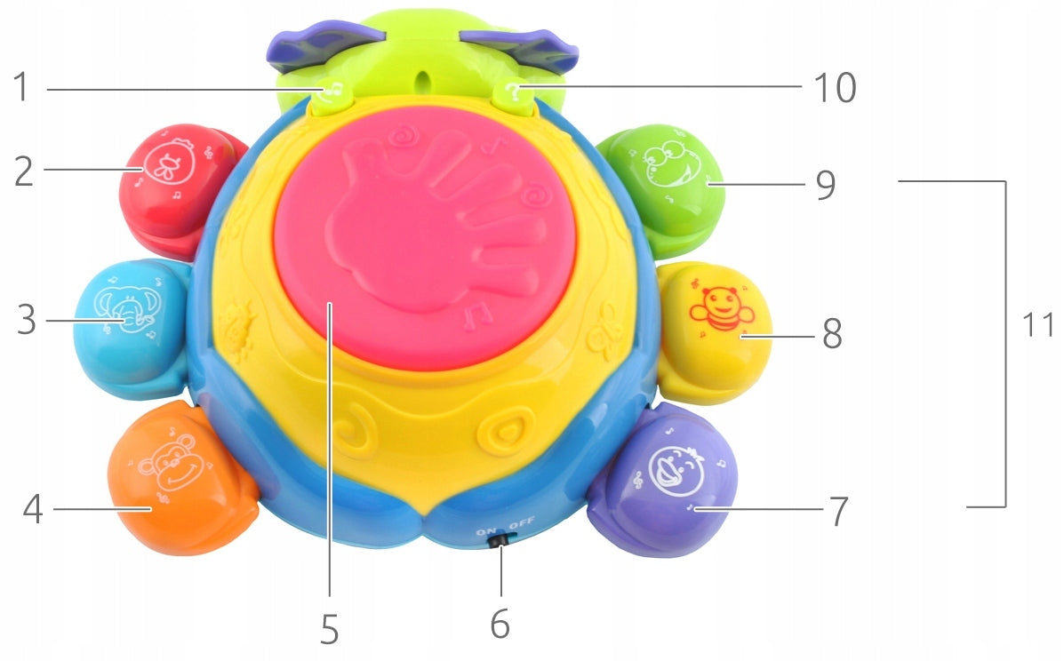 ESCAPE CRAWLING INTERACTIVE Turtle Catch Me Catch Up with You LED TOY Brand Stator