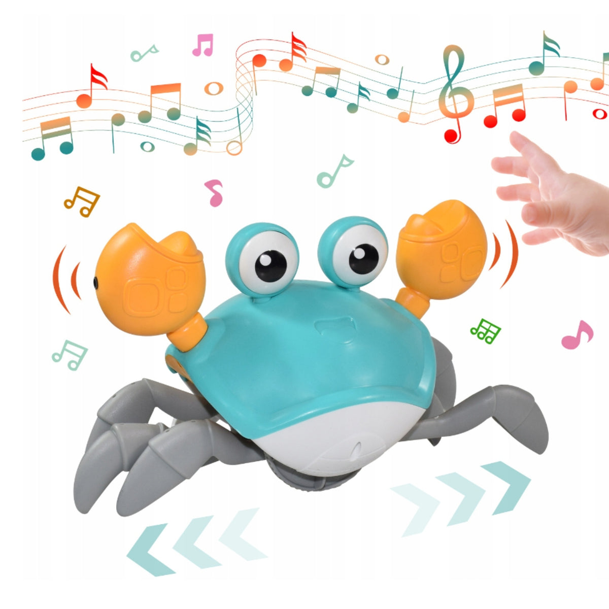 ESCAPING CRAWLING CRAB LEARNING TO WALK TOY FOR TODDLERS MOVEMENT SOUND Manufacturer code Krab pełzajacy zabawka dla maluszków