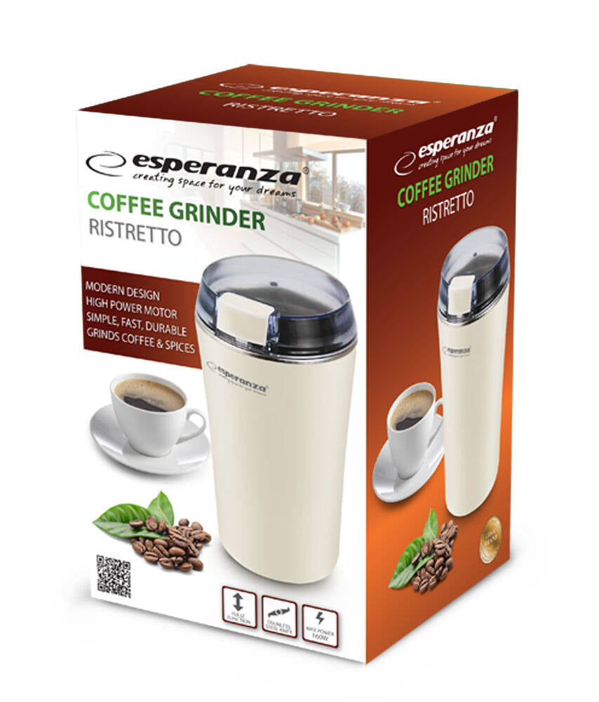 ESPERANZA COFFEE GRINDER RISTRETTO WHITE EKC008W Dominant color white