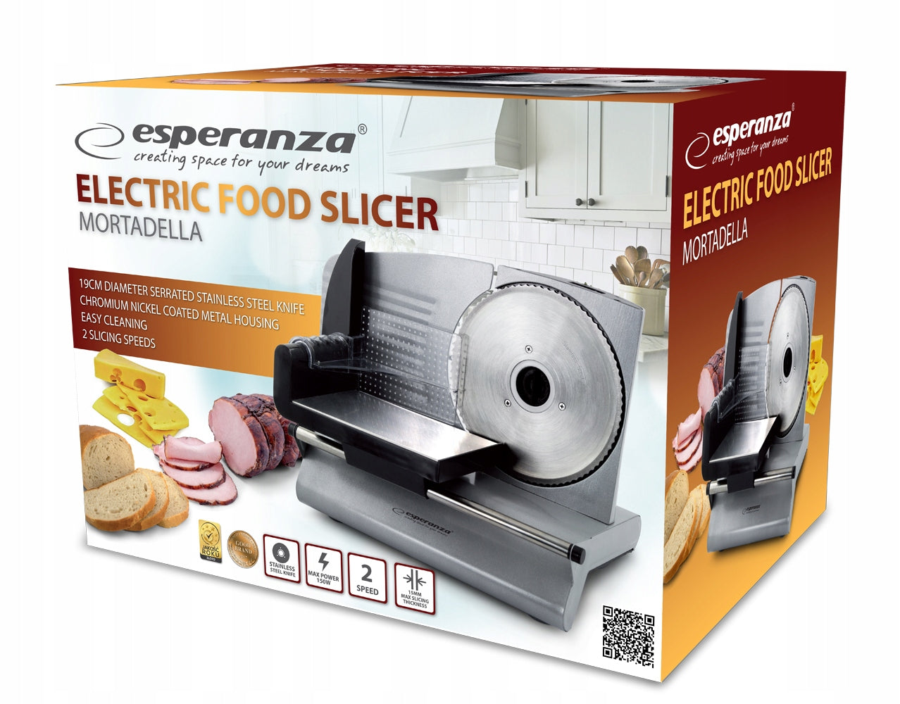 ESPERANZA ELECTRIC CHEESE BREAD SLICER Manufacturer code EKM018K